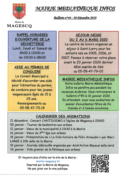 Mairie Médiathèque Infos n44