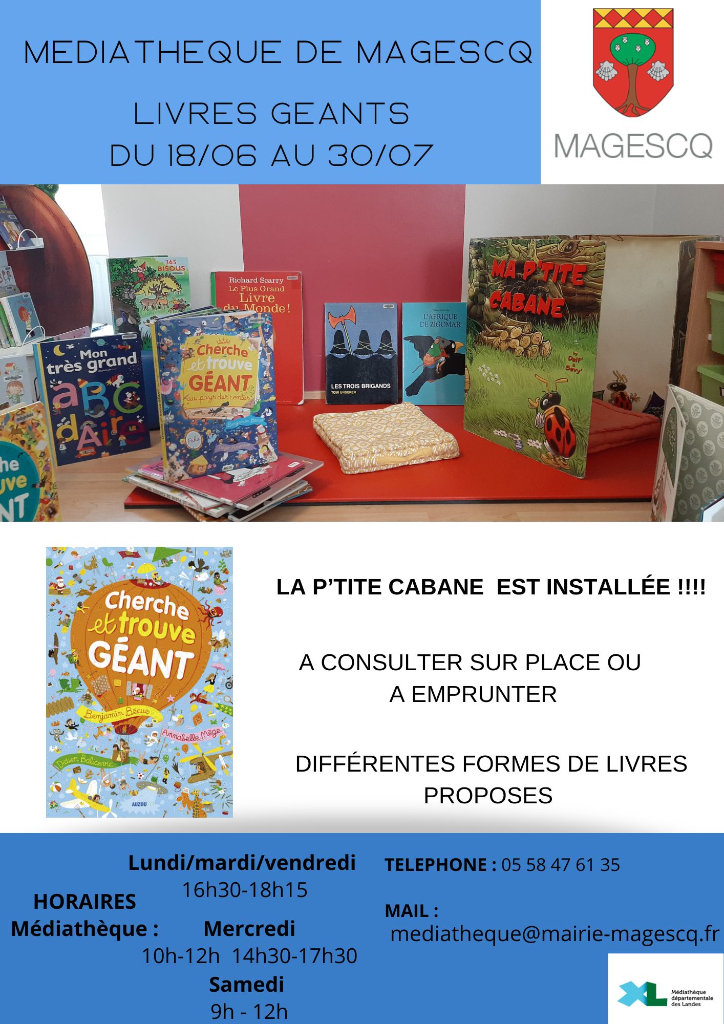Malle LIVRES GEANTS ET SA P’TITE CABANE