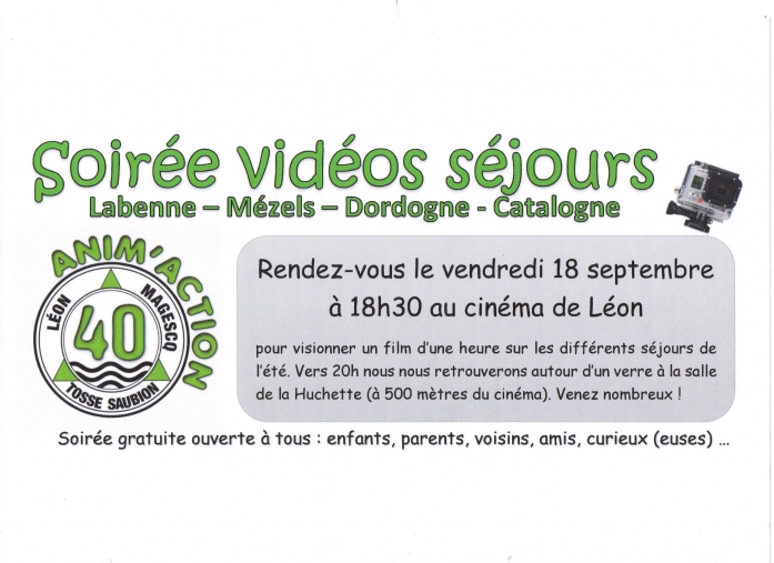 Centre de loisirs Magescq : séjours été 2015